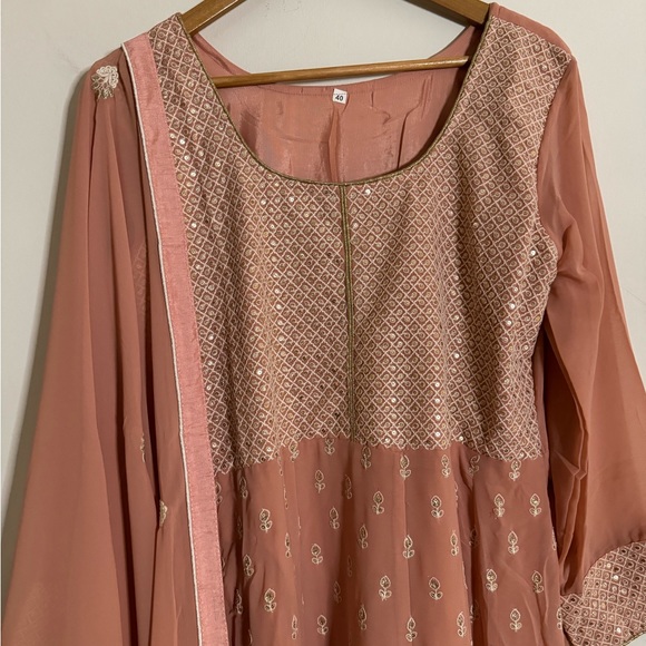 Pink Anarkali Suit - Picture 4 of 6